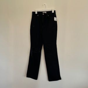 Free People straight leg distressed denim